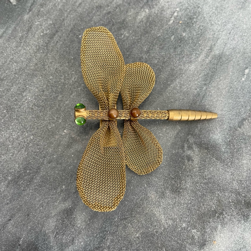 Vintage Mesh Dragonfly Brooch